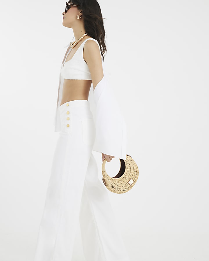 White Palazzo Jeans
