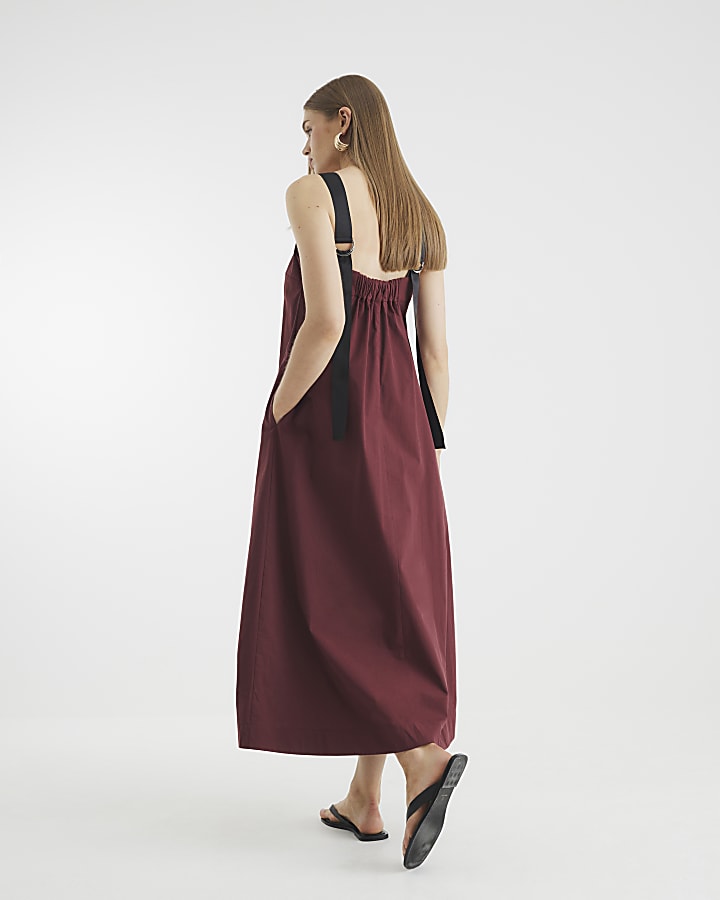 Purple Oversized Smock Maxi Dress