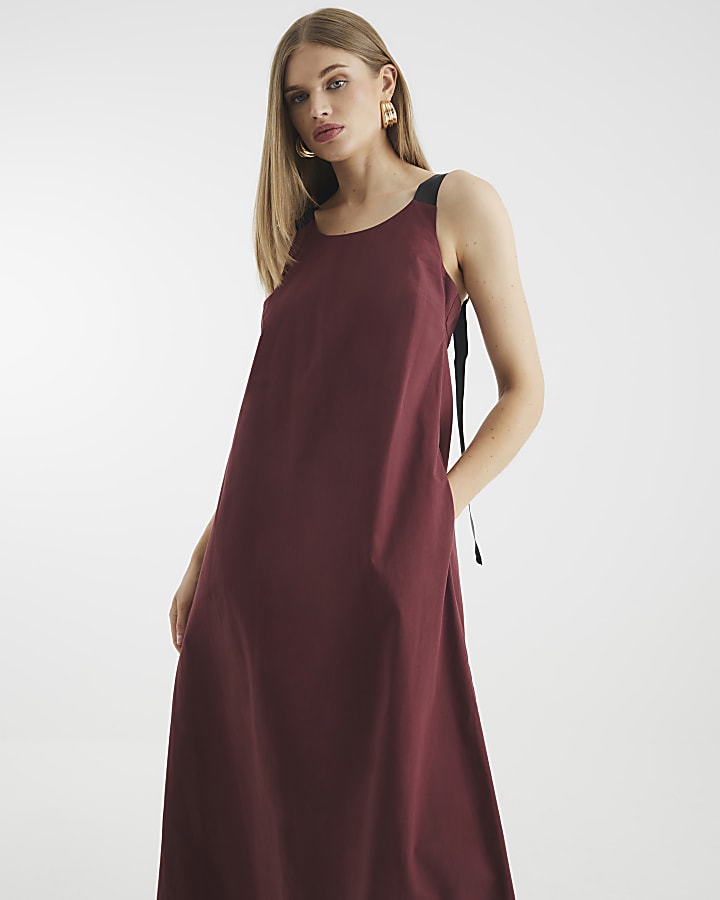 Purple Oversized Smock Maxi Dress