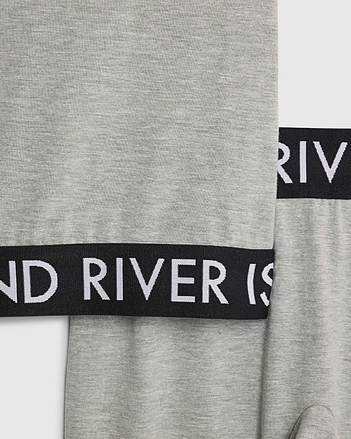 Grey Baby T-shirt and Flared Trousers Set