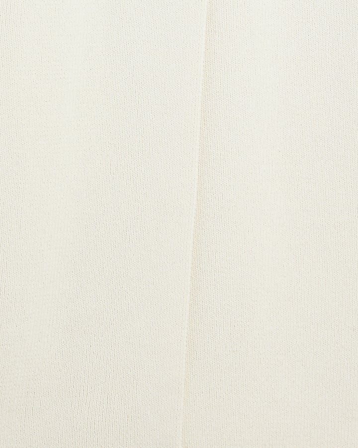 Cream Longline Sleeveless Cardigan