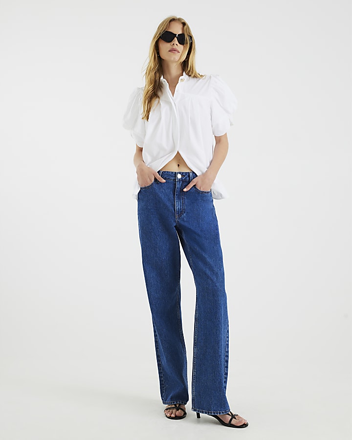 White Puff Sleeve Blouse