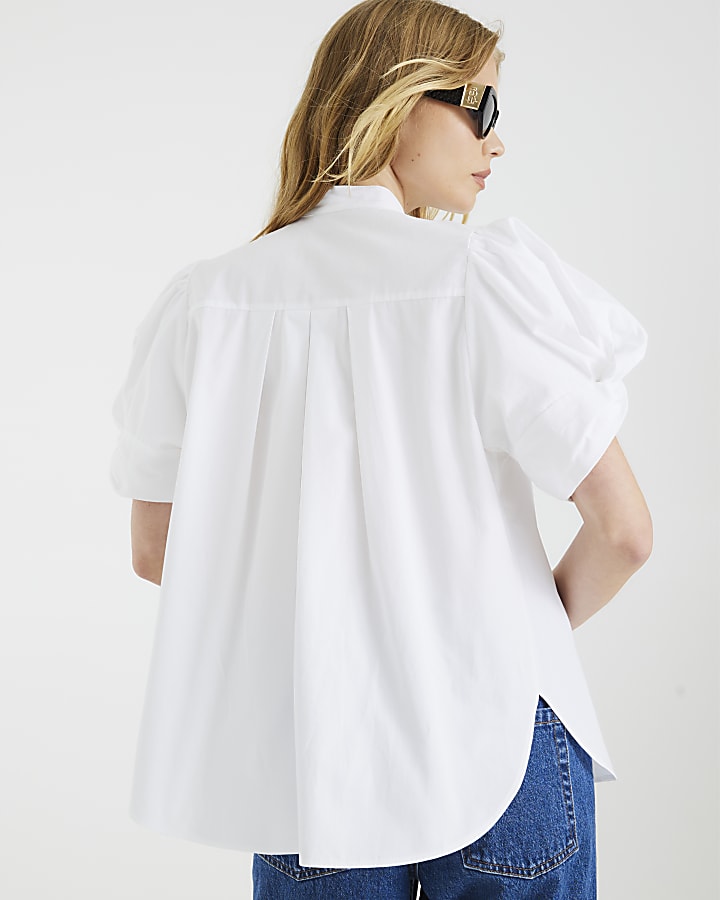White Puff Sleeve Blouse