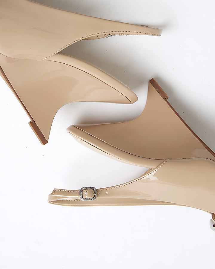 Pink Peep Toe Wedge Diamante Sandals
