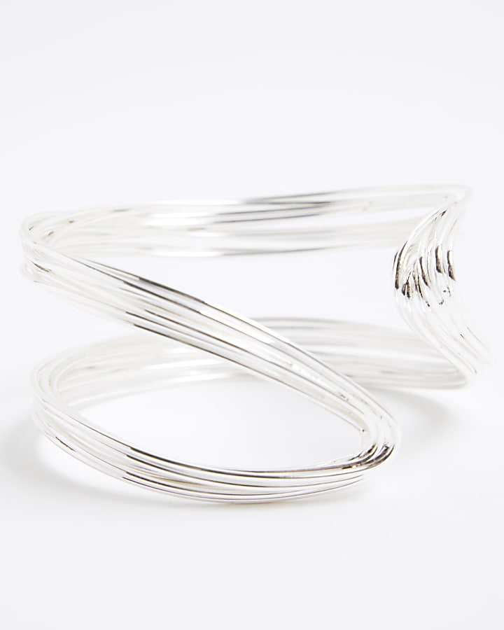 Silver Wire Cuff Bracelet