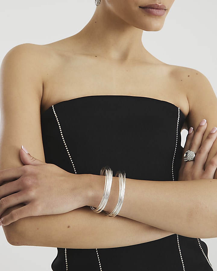 Silver Wire Cuff Bracelet