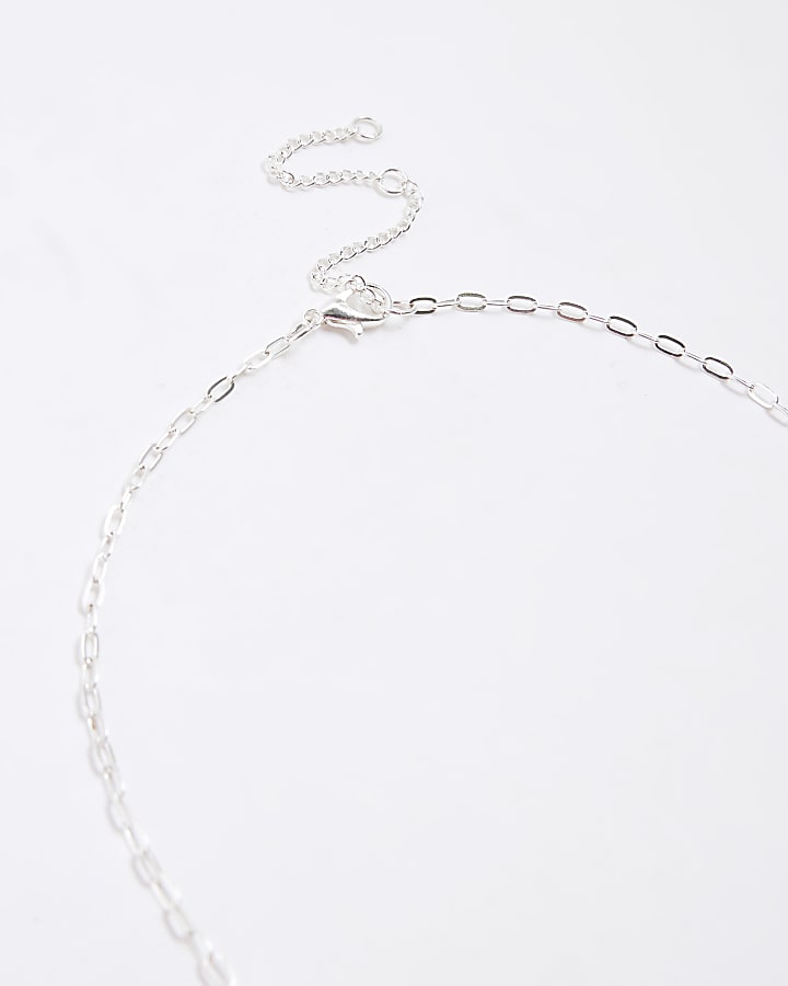 Silver Double Coin Necklace