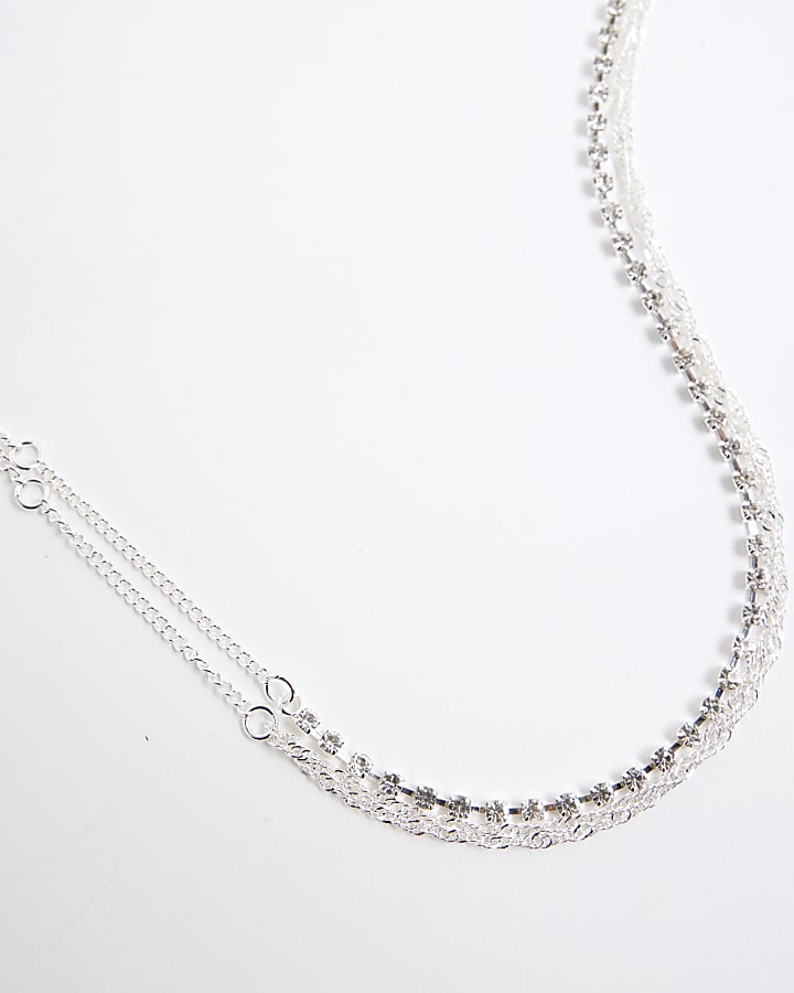 Silver Chain Anklet 2 Pack