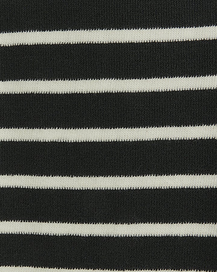 Black Stripe Wide Leg Trousers