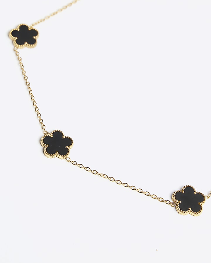 Black Flower Necklace