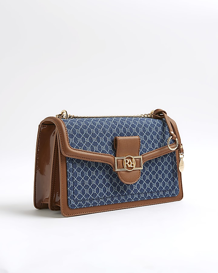 Blue Monogram Denim Shoulder Bag
