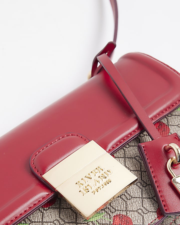 Red Lock Cherry Monogram Satchel Bundle Bags