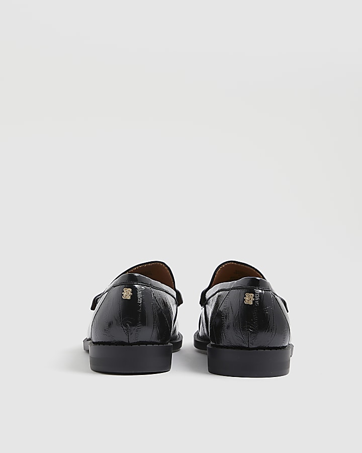 Black Ruched Loafers