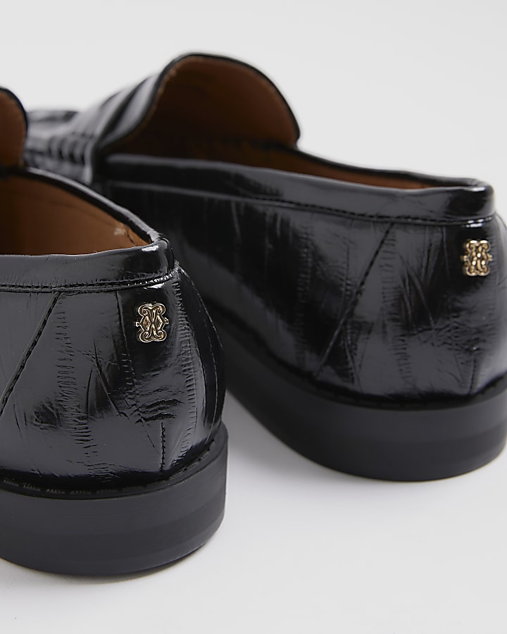 Black Ruched Loafers