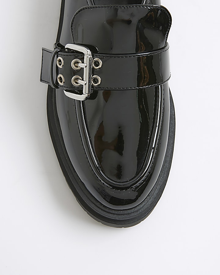 Black Buckled Loafers