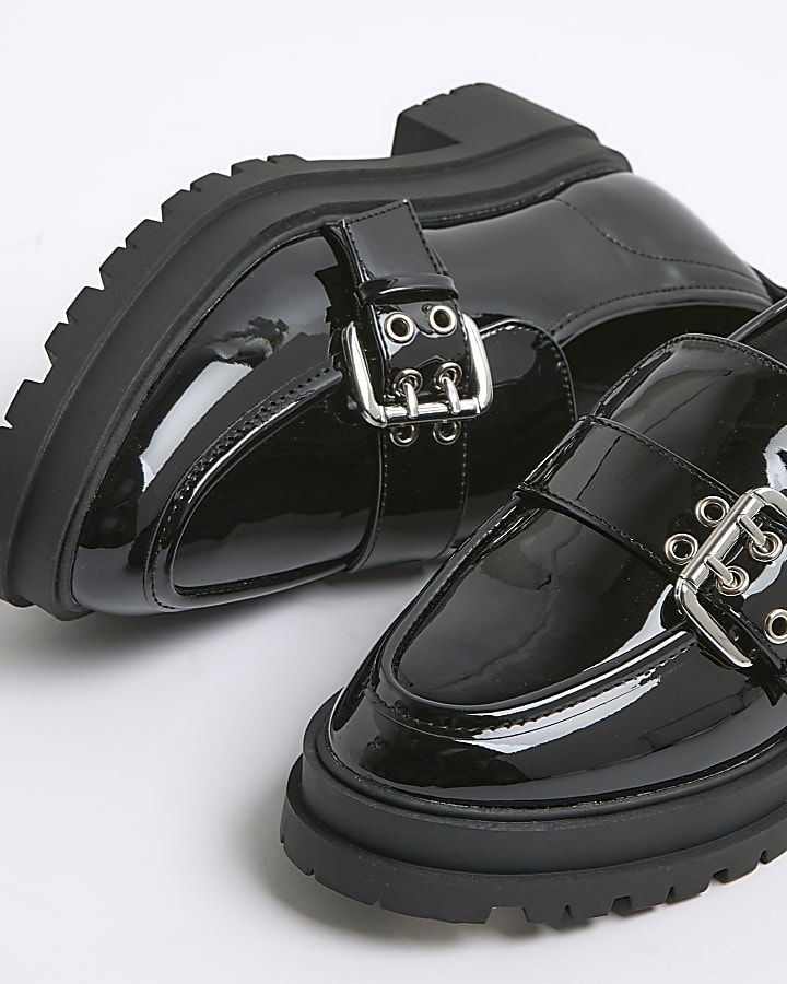 Black Buckled Loafers