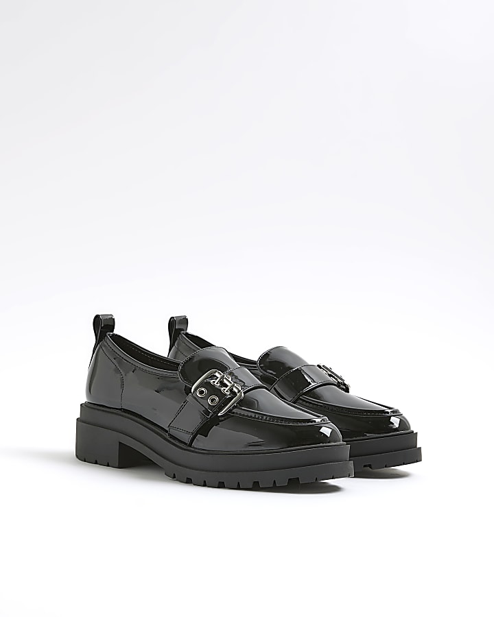 Black Buckled Loafers