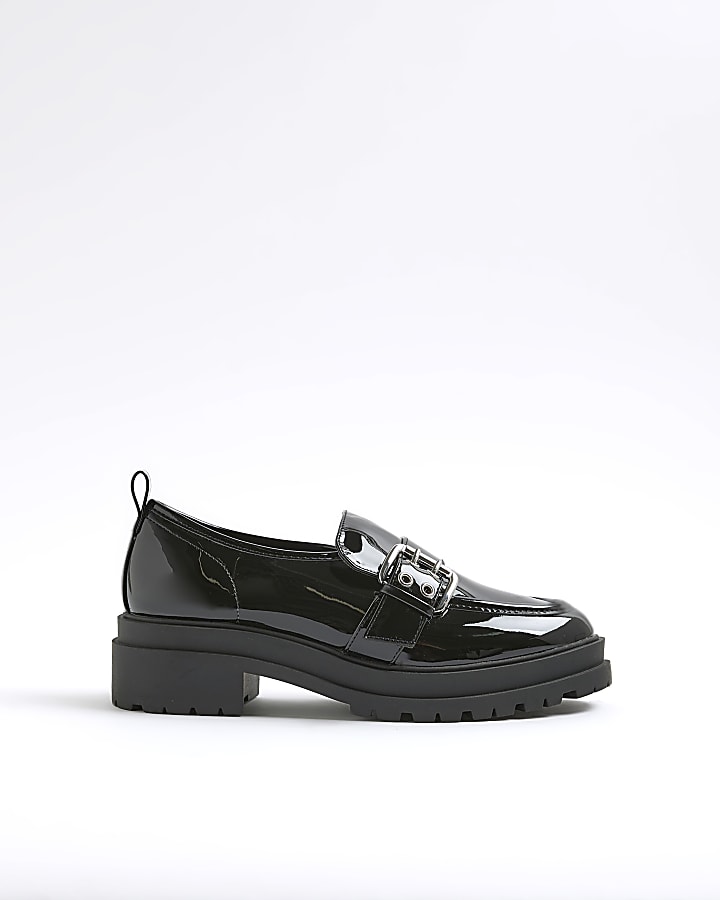 Black Buckled Loafers