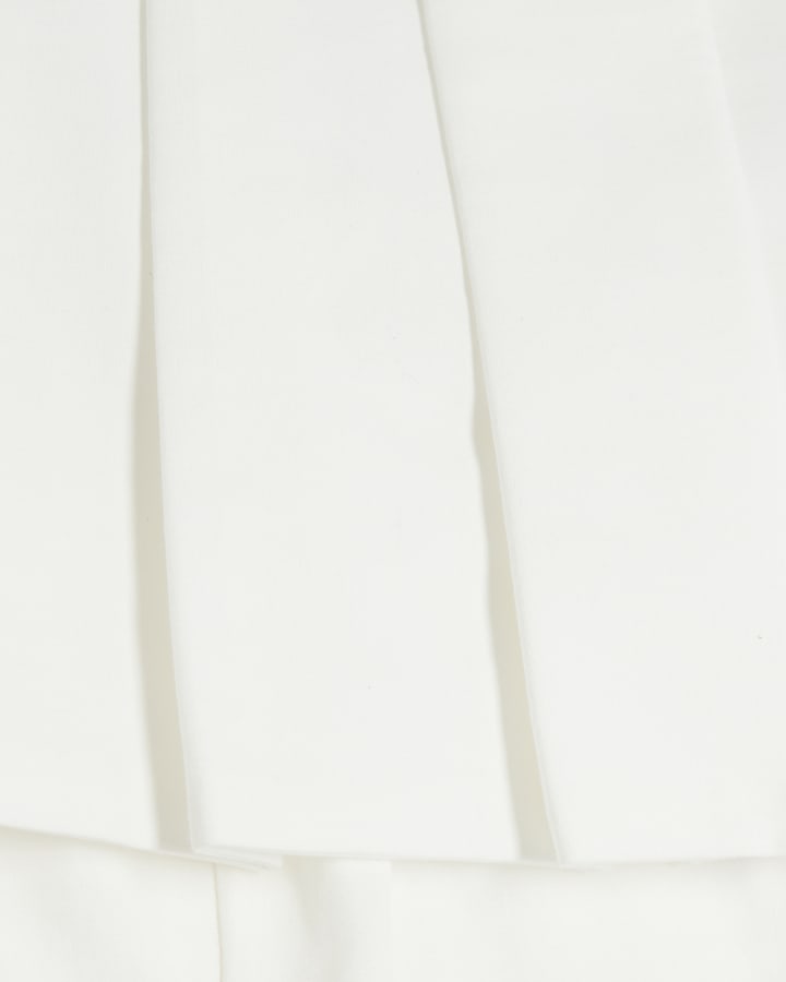 White Bow Bardot Top