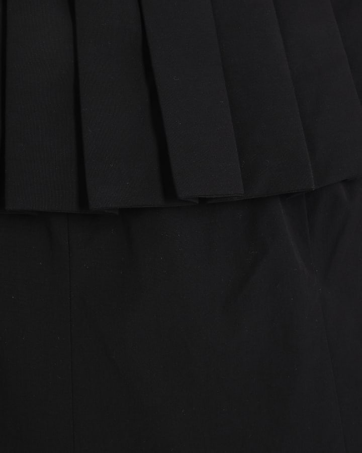 Black Premium Bow Mini Bardot Dress