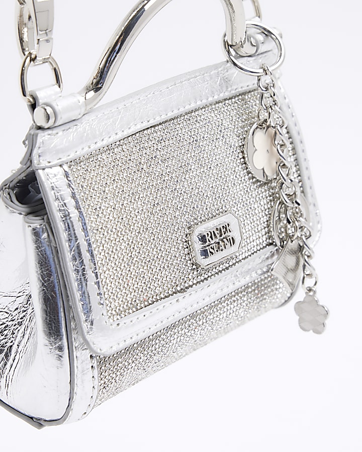 Silver Diamante Mini Grab Bag