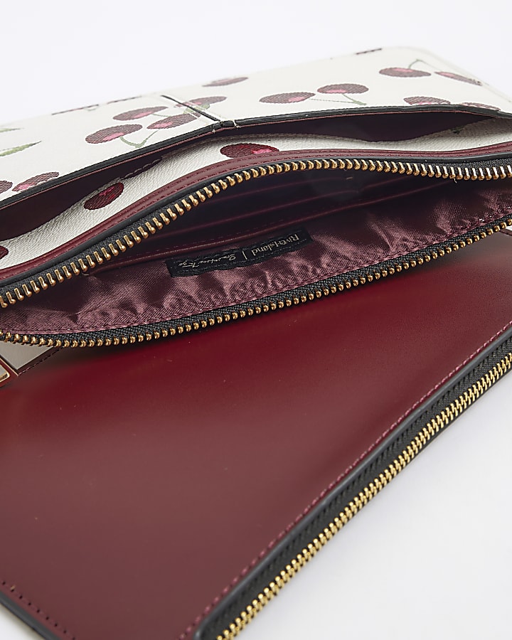 Cream Cherry Monogram Travel Bundle Bag