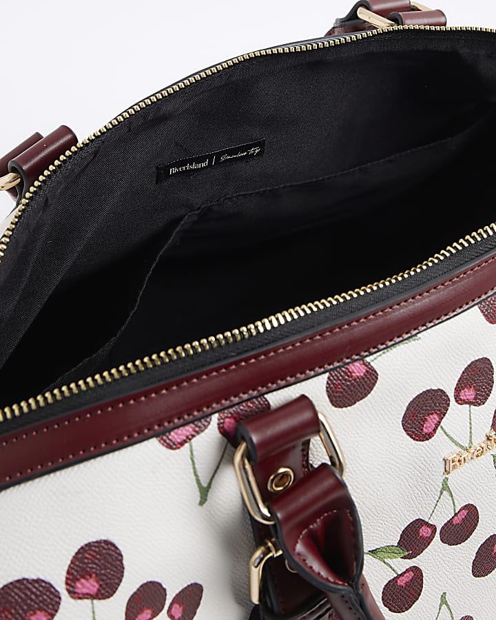 Cream Cherry Monogram Barrel Bundle Bags
