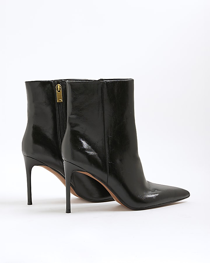 Black 2 In 1 High Leg Heeled Boots