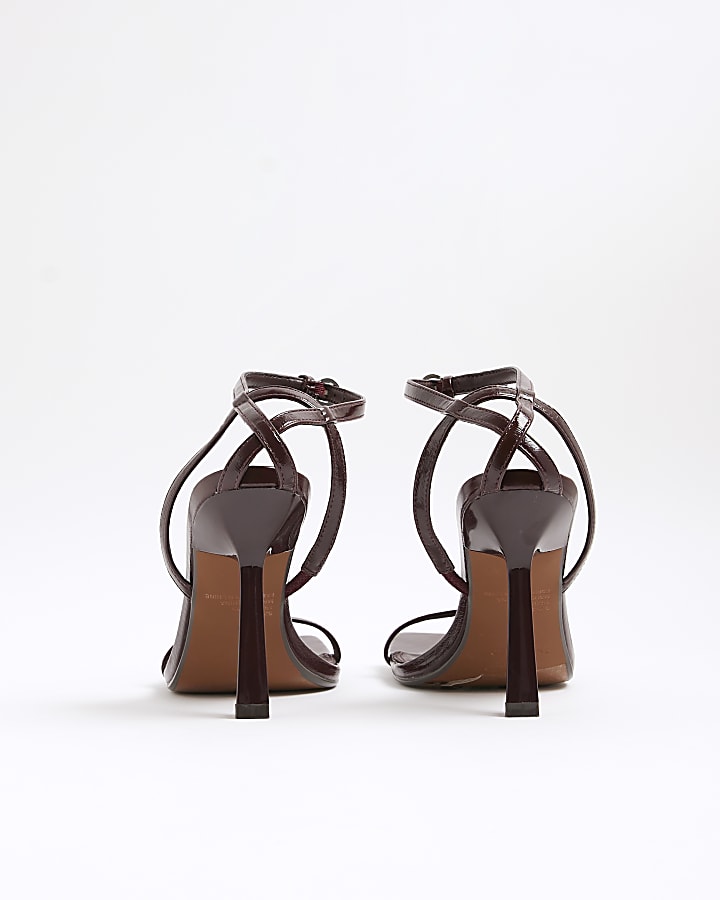 Red Strappy Heeled Sandals