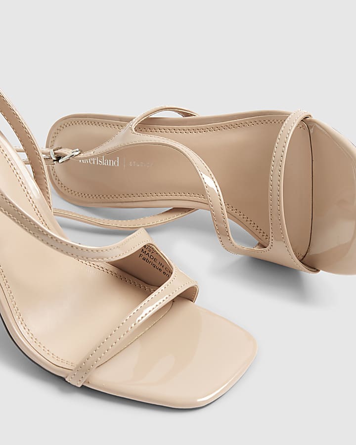 Pink Perspex Block Heeled Sandals