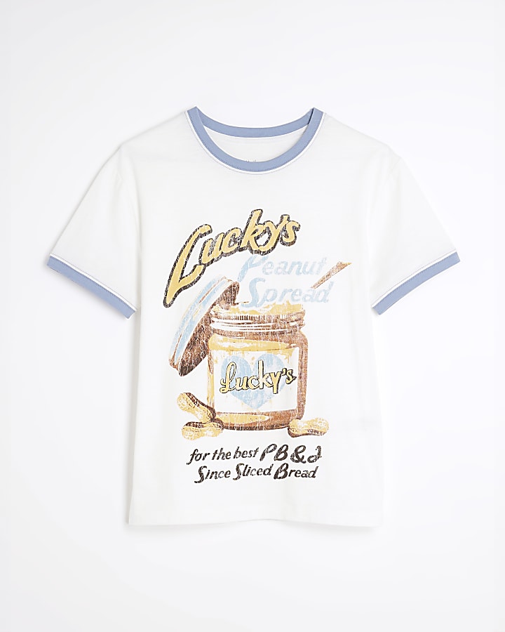 White Short Sleeve Peanut Butter Baby T-shirt
