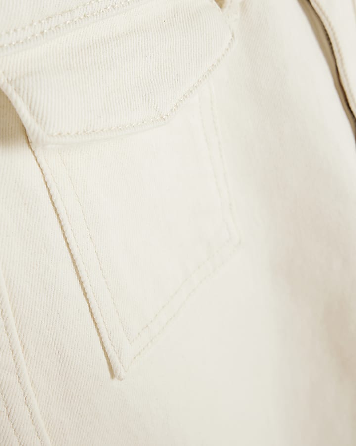 Cream High Rise Relaxed Flared Jeans