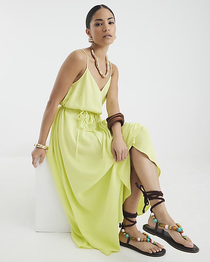 Petite Lime Sleeveless Maxi Dress