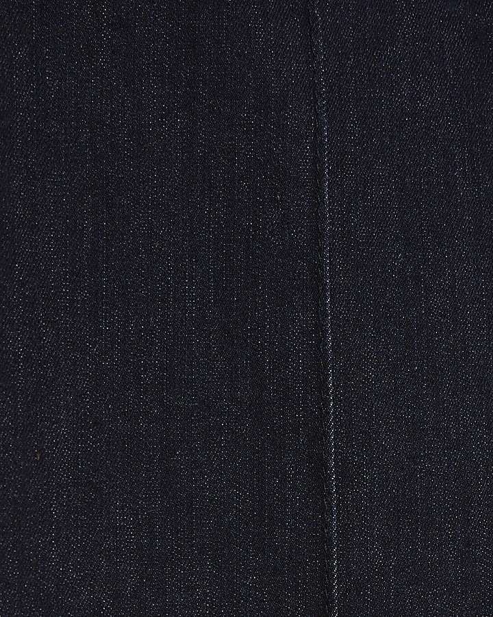 Petite Blue High Rise Pull On Flared Jeans