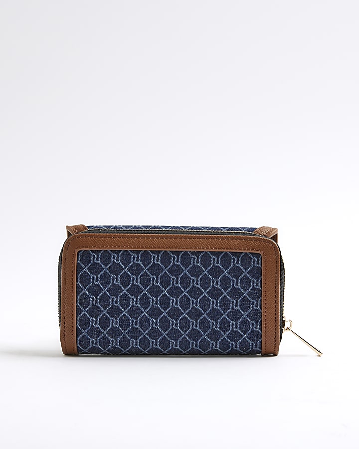 Blue Denim RI Monogram Purse