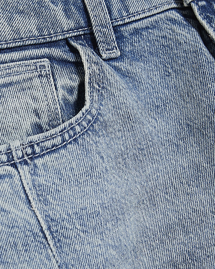 Blue Mid Rise Sculpt Mom Jeans