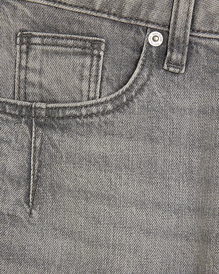 Grey High Rise Mom Jeans