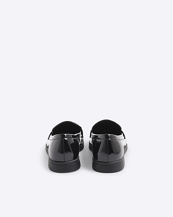 Black Gum Sole Patent Tassle Loafers