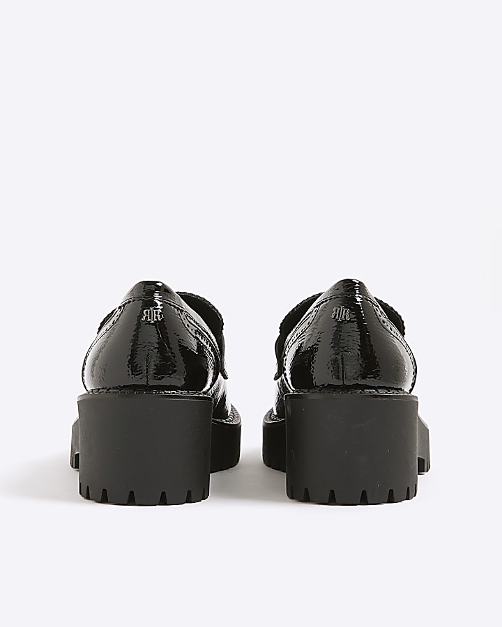 Black Patent Chunky loafers