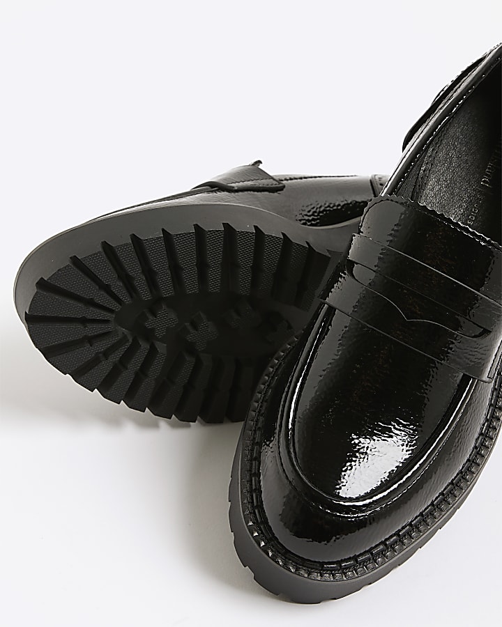 Black Patent Chunky loafers
