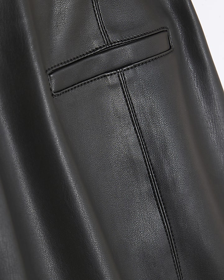 Black Pocket Detail Mini Skirt
