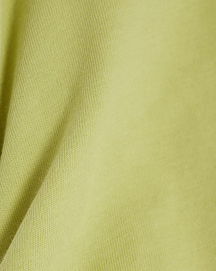Lime Sleeveless Ruched Side Top