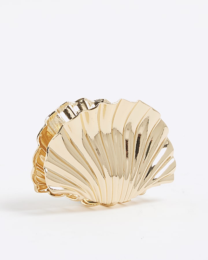 Gold Shell Hair Claw Clip