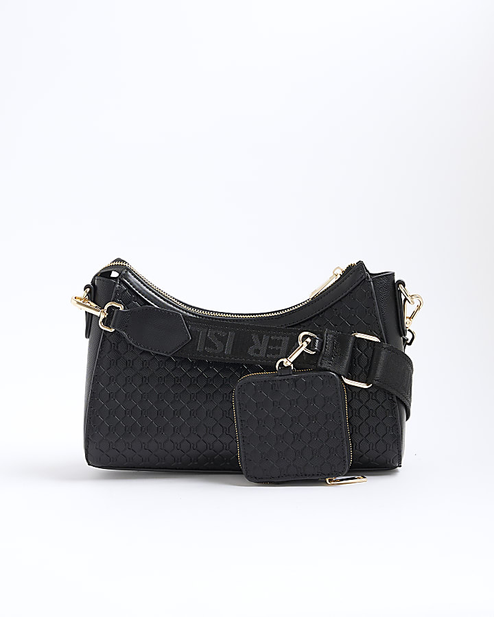 Black Front Pocket Cross Body Bag