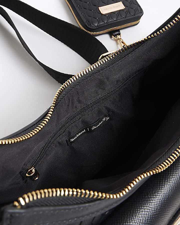 Black Front Pocket Cross Body Bag