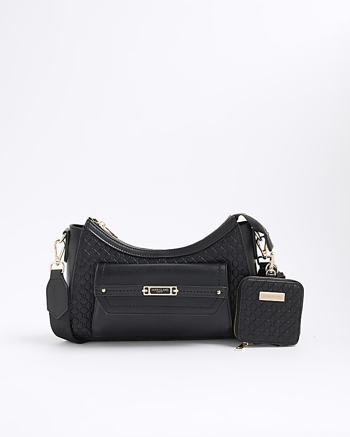 Black Front Pocket Cross Body Bag