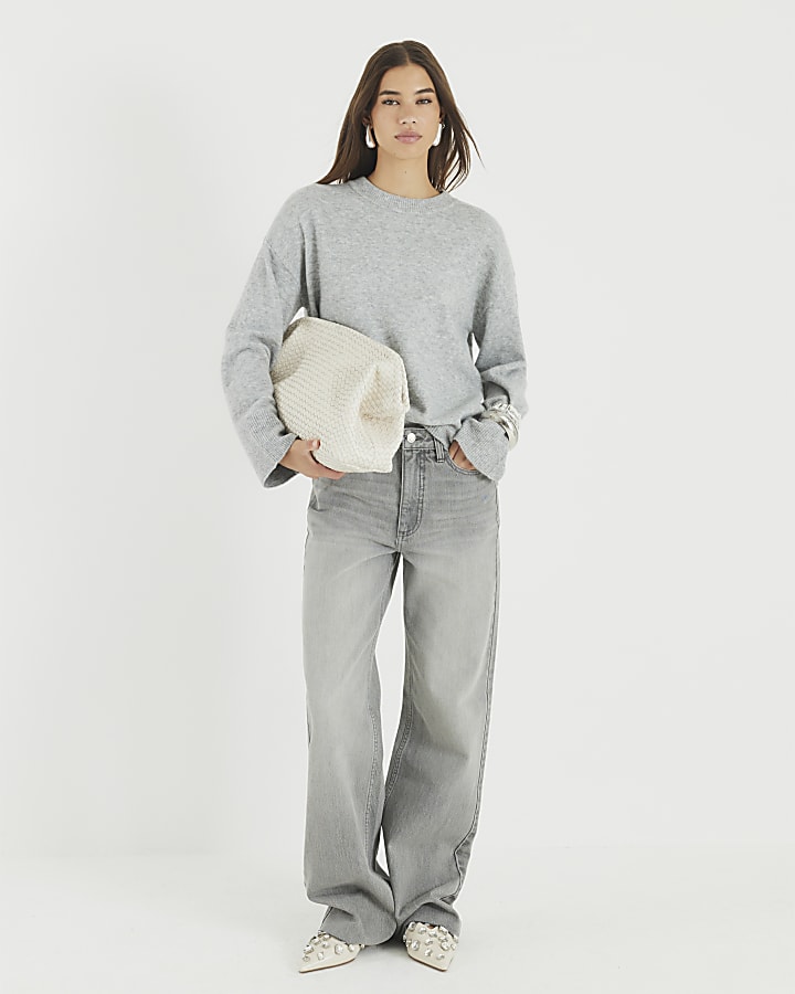 Grey Crew Neck Jumper