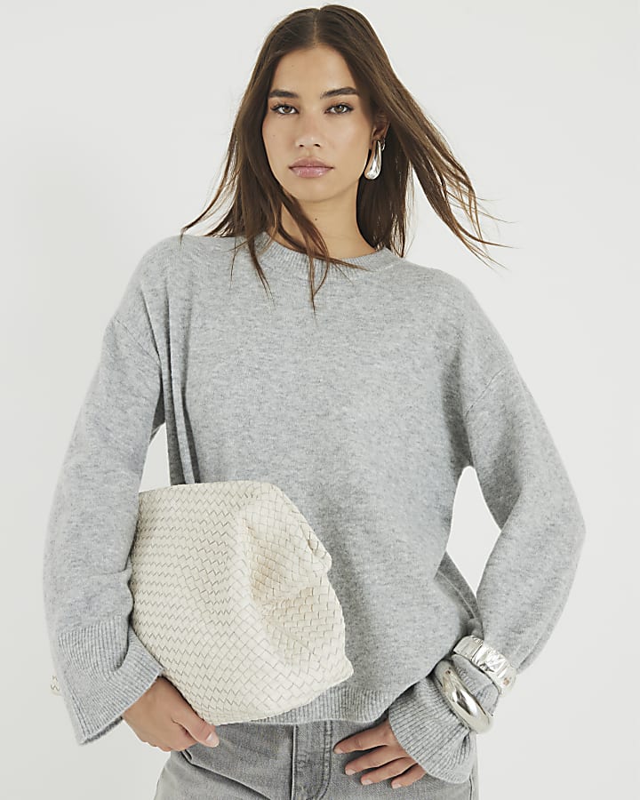 Grey Crew Neck Jumper