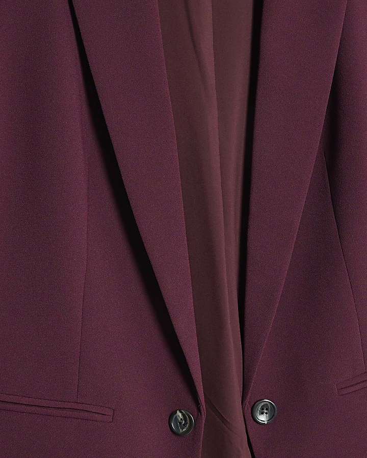 Red Edge To Edge Blazer