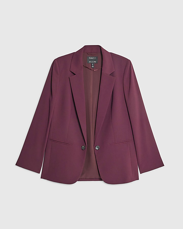 Red Edge To Edge Blazer